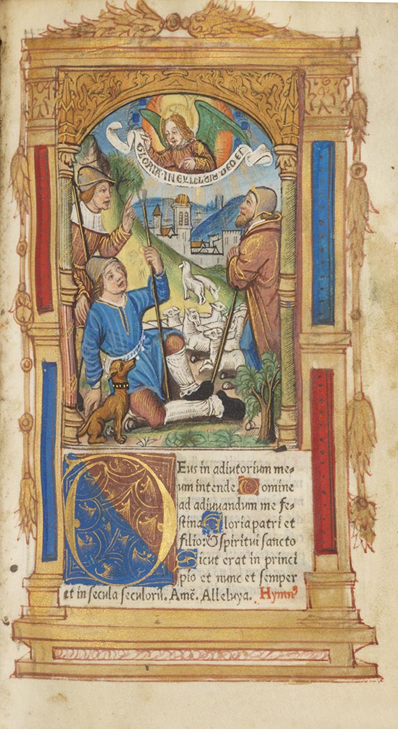 Horae B.M.V. - Gedrucktes Stundenbuch auf Pergament