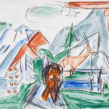 Rainer Fetting. Kotti U-Bahn. 1978. (Detail)