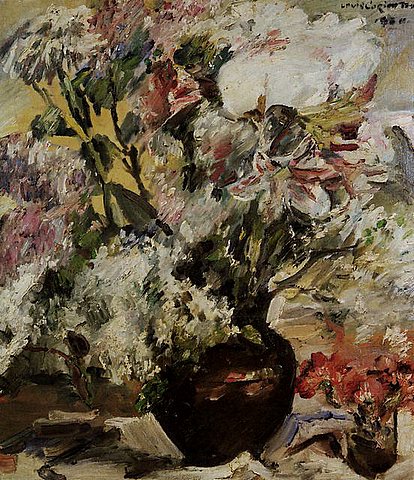 Lovis Corinth - Amaryllis, Flieder,Anemonen