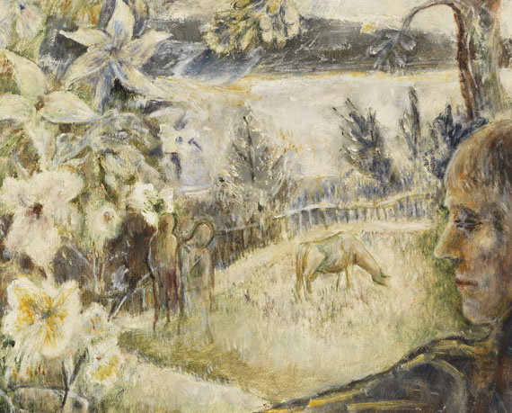 Albert Bloch - Flowers in a White Night (Beata tranquillitas) - 