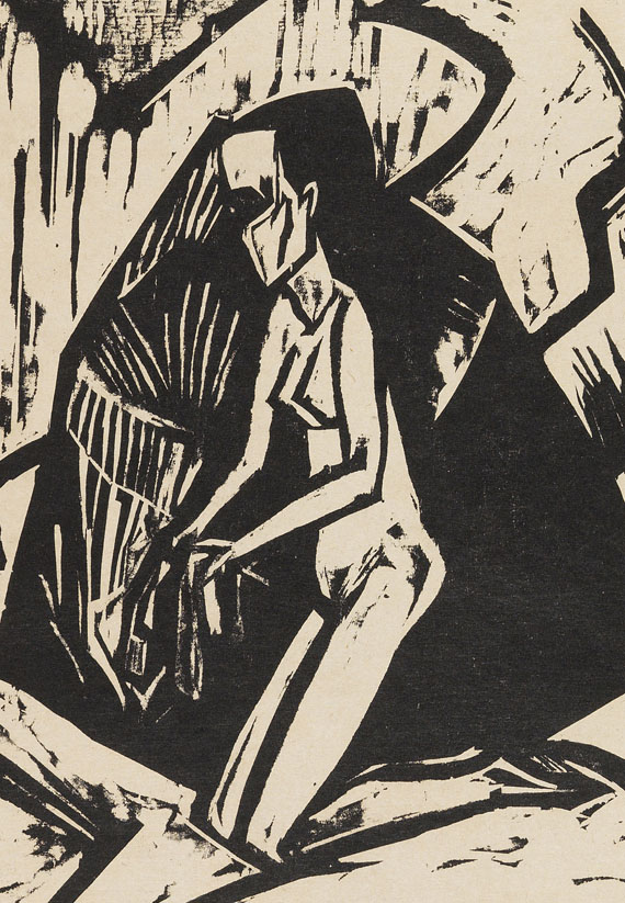 Erich Heckel - Kniende am Stein - 