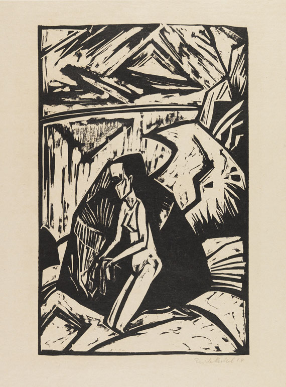 Erich Heckel - Kniende am Stein