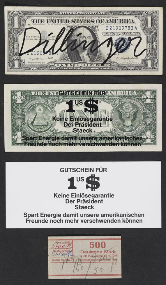 Joseph Beuys - Dollarnoten - 