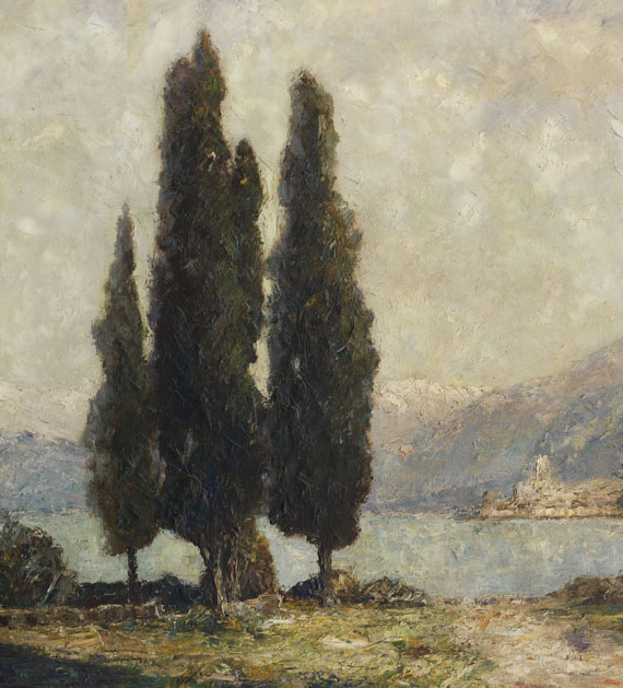 Otto Pippel - Blick auf Malcesine am Gardasee