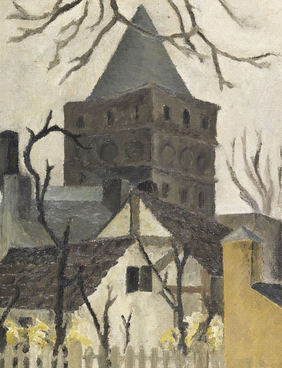 Curt Ehrhardt - Ein alter Winkel am Wehrturm einer alten Stadt - 