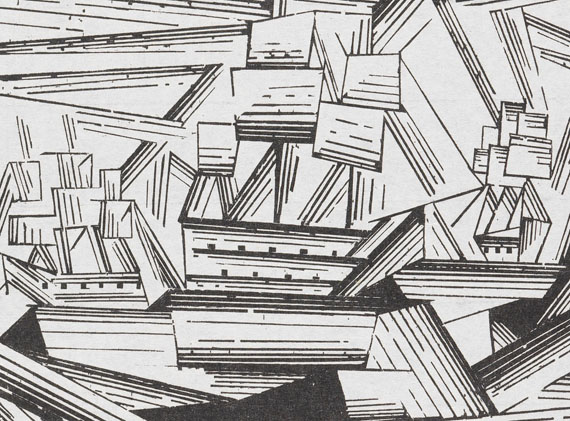 Lyonel Feininger - Kreuzende Segelschiffe, 2 (Segler) - 