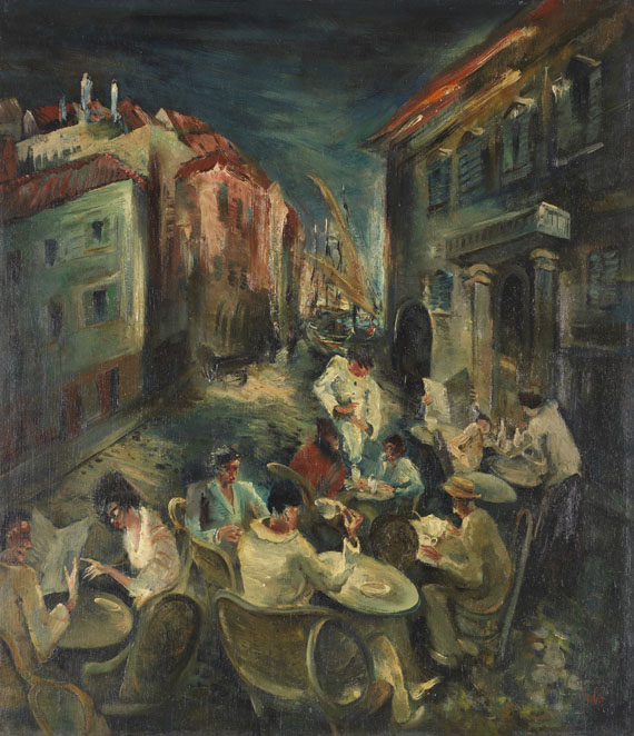 Paul Kuhfuss - Straßencafé in Venedig