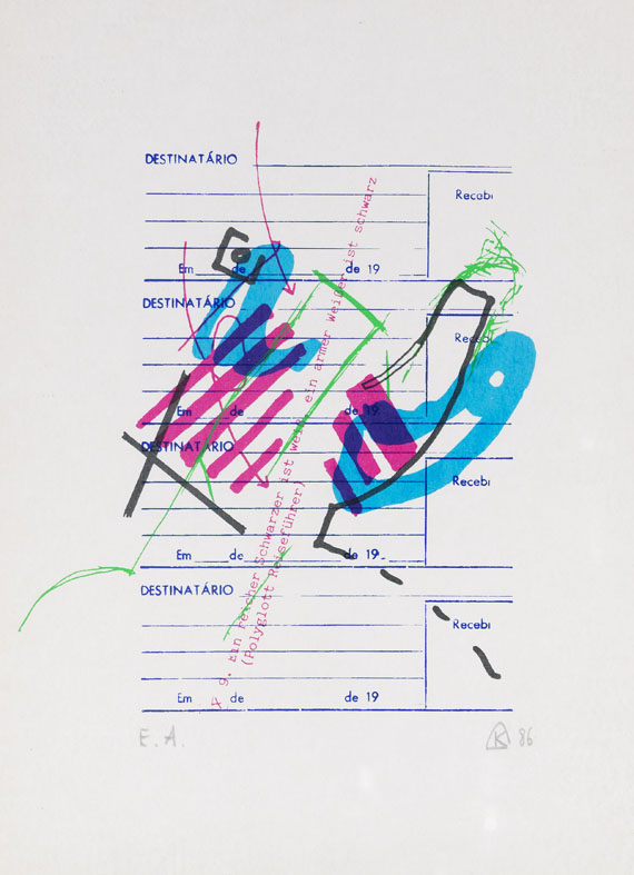 Martin Kippenberger - 23 Vierfarbenvorschläge für die Modernisierung des Rückenschwimmers - 