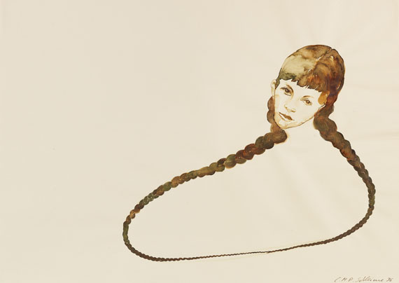 Cornelia Schleime - Rituale (Zopfbilder), 6-teilig - 