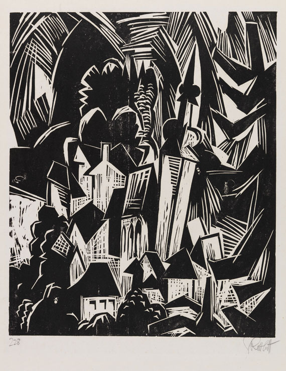 Karl Schmidt-Rottluff - Stadt auf dem Berg (Arnsberg in Westfalen)