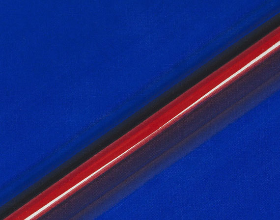 Lothar Quinte - Schlitzbild diagonal (blau-rot) - 