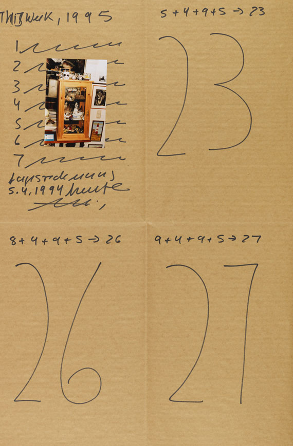 Hanne Darboven - THIS week 1995 - Tagesrechnung - 