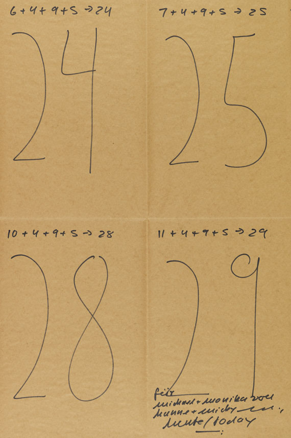 Hanne Darboven - THIS week 1995 - Tagesrechnung - 