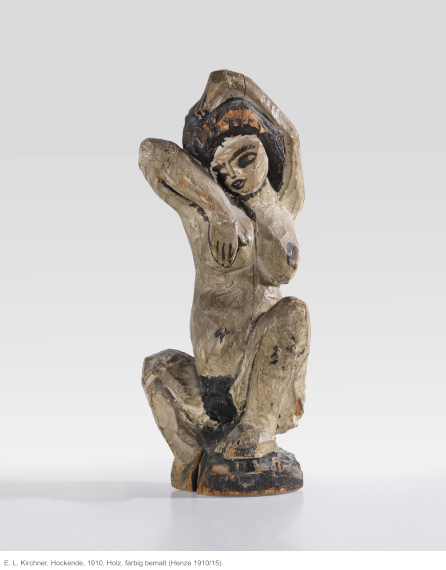 Ernst Ludwig Kirchner - Zwei Akte mit Holzskulptur - 