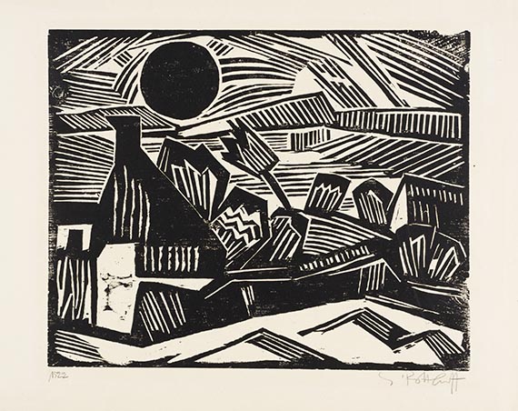 Karl Schmidt-Rottluff - Sonnenuntergang an der Förde