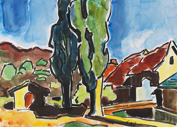 Karl Schmidt-Rottluff - Pappeln