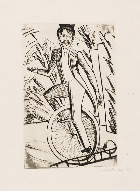 Erich Heckel - Einradfahrer