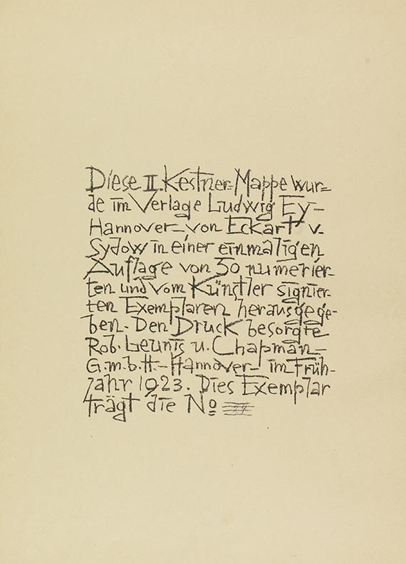 Karl Schmidt-Rottluff - II. Kestner Mappe. Schmidt-Rottluff: Fischer - 