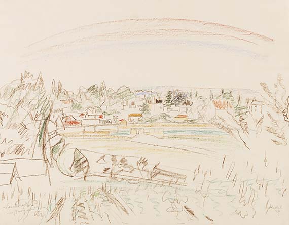 Erich Heckel - Landschaft im Burgund