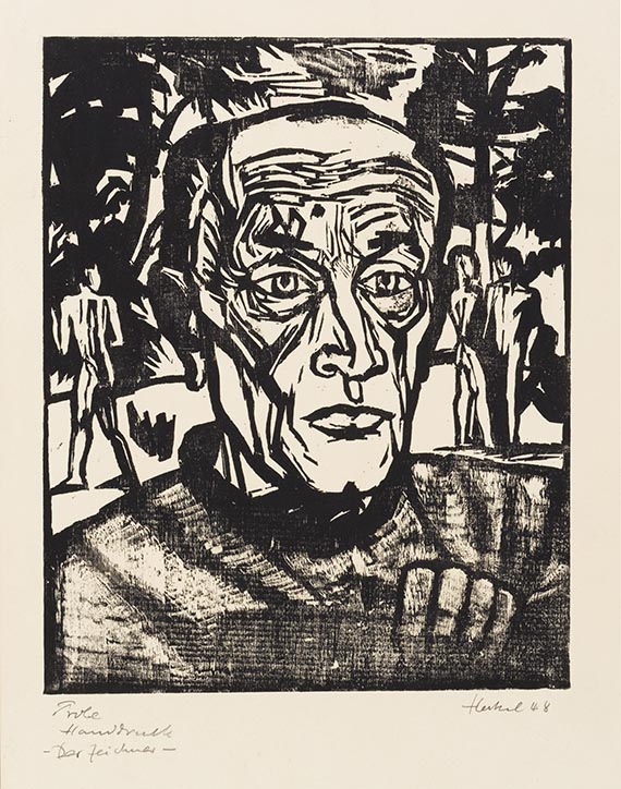 Erich Heckel - Der Zeichner (Selbstbildnis)