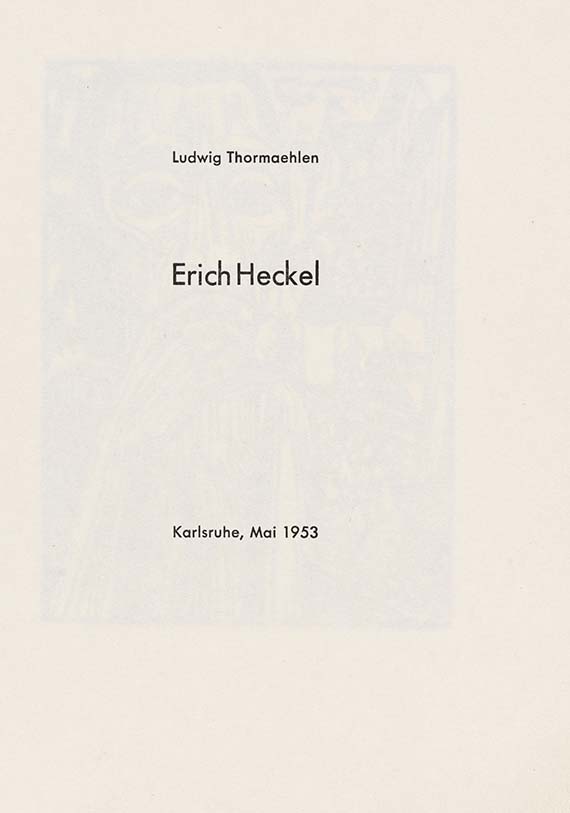 Erich Heckel - Den ungenannten Freunden - 