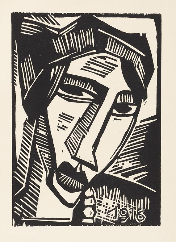 Karl Schmidt-Rottluff - Frauenkopf