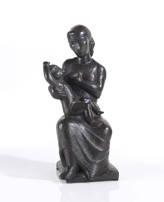 Emy Roeder - Sitzende Mutter mit Kind - 