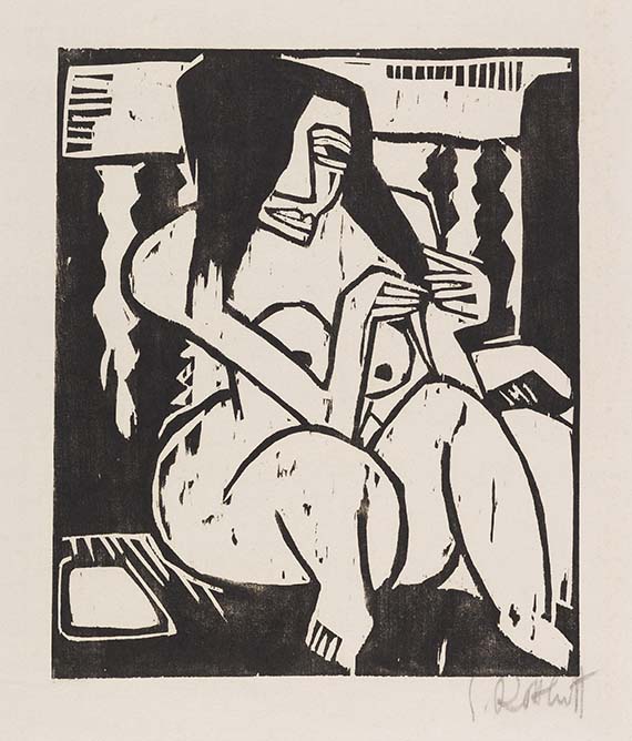 Karl Schmidt-Rottluff - Frau mit aufgelöstem Haar