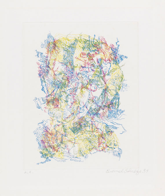 Bernard Schultze - Konvolut (4 Bll.): Enthalten u. a. "verstrickt" - 