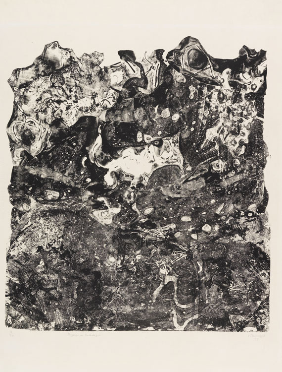 Jean Dubuffet - Konvolut (2 Bll.): Enthalten u. a. "Paysage au bouledogue" - 