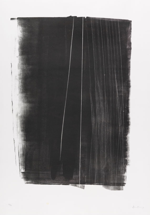 Hans Hartung - Konvolut (2 Bll.): L-46-1973. L-1-1973 - 