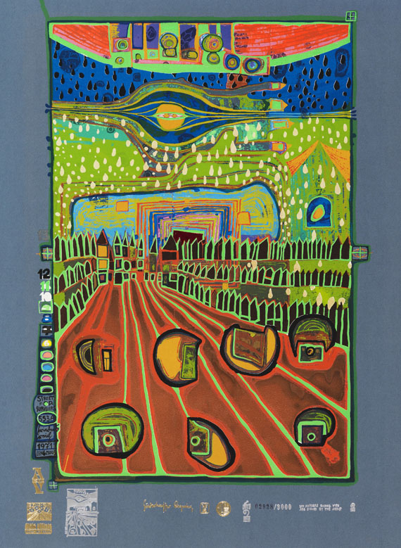 Friedensreich Hundertwasser - Regentag (Look at it on a rainy day) - 