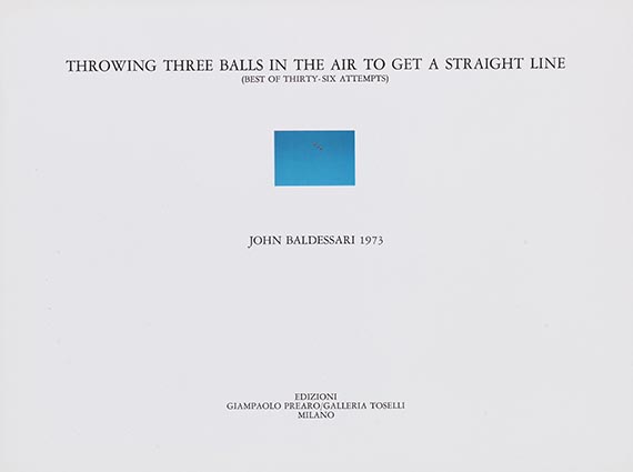 John Baldessari - Throwing three balls in the air to get a straight line (best of thirty-six attempts) - 