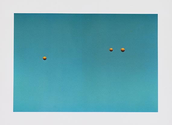 John Baldessari - Throwing three balls in the air to get a straight line (best of thirty-six attempts) - 
