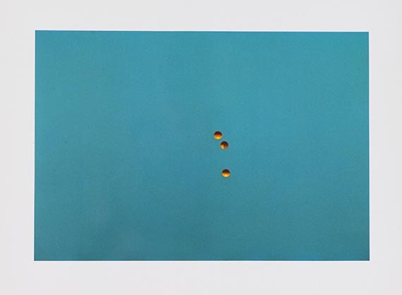 John Baldessari - Throwing three balls in the air to get a straight line (best of thirty-six attempts) - 