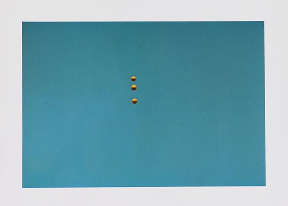 John Baldessari - Throwing three balls in the air to get a straight line (best of thirty-six attempts) - 