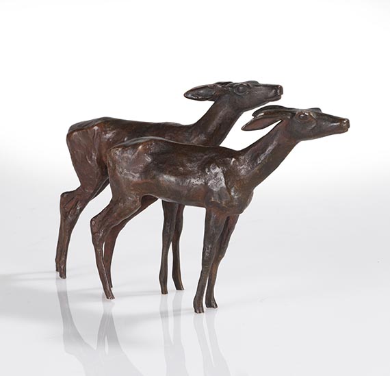 Renée Sintenis - Zwei stehende Rehe - 