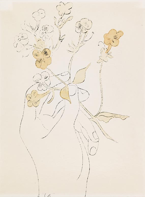 Andy Warhol - Hand and Flowers