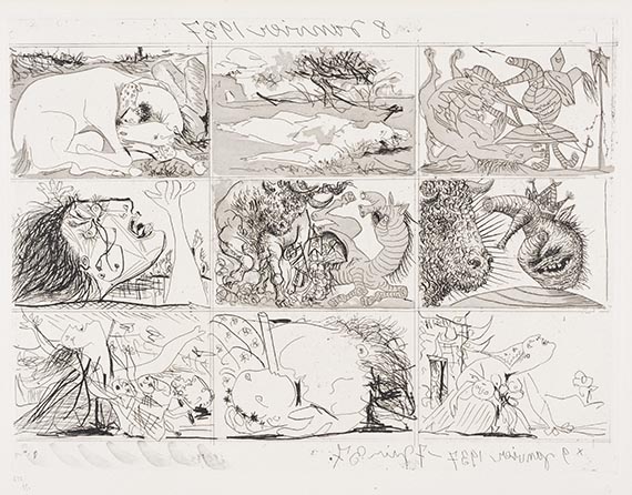 Pablo Picasso - Sueno y mentira de Franco - Planches I et II - 