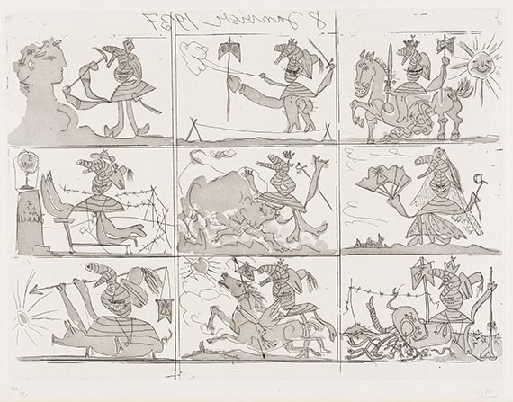 Pablo Picasso - Sueno y mentira de Franco - Planches I et II - 
