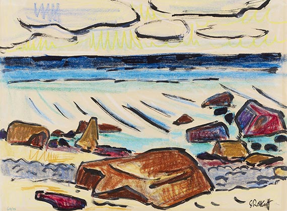 Karl Schmidt-Rottluff - Steine am Strand