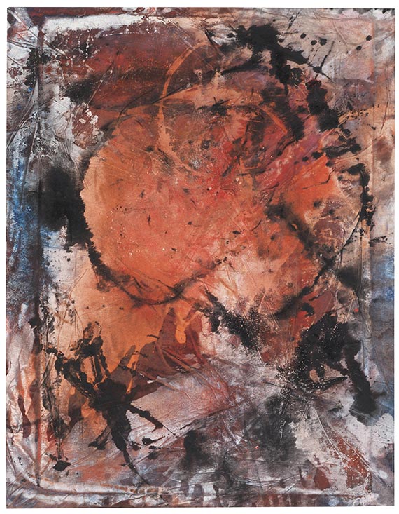 Fred Thieler - Schwarze Strukturen in Orange