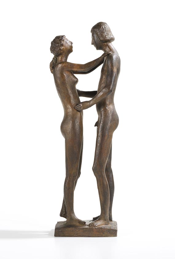 Gerhard Marcks - Kleines Liebespaar, unbekleidet - 
