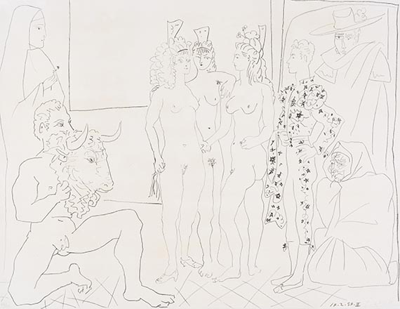 Pablo Picasso - Les trois femmes et le torero