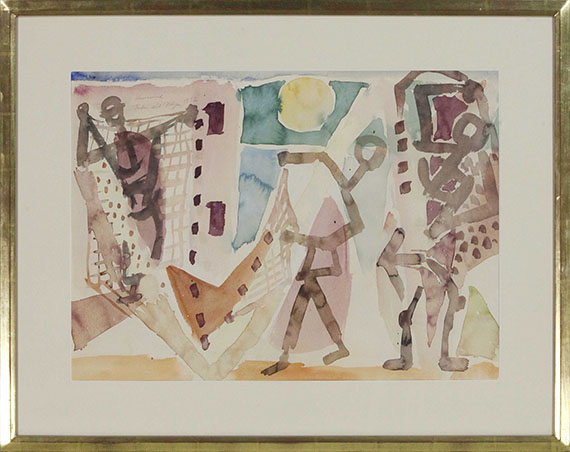 Eduard Bargheer - Fischer mit Netzen - Frame image