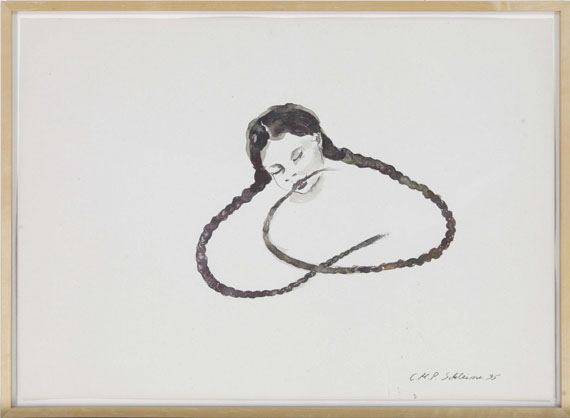 Cornelia Schleime - Rituale (Zopfbilder), 6-teilig - Frame image