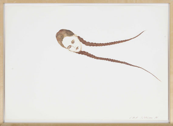 Cornelia Schleime - Rituale (Zopfbilder), 6-teilig - Frame image