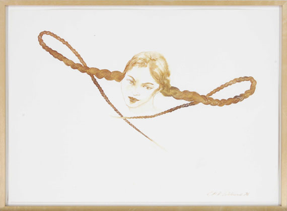 Cornelia Schleime - Rituale (Zopfbilder), 6-teilig - Frame image