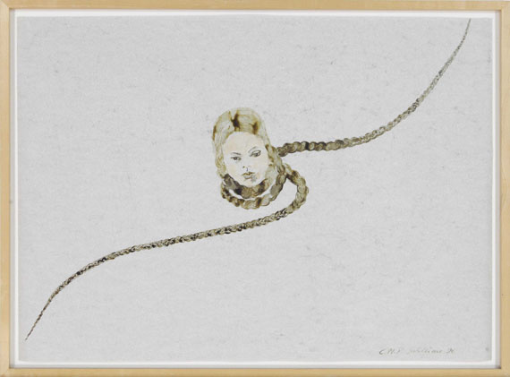 Cornelia Schleime - Rituale (Zopfbilder), 6-teilig - Frame image