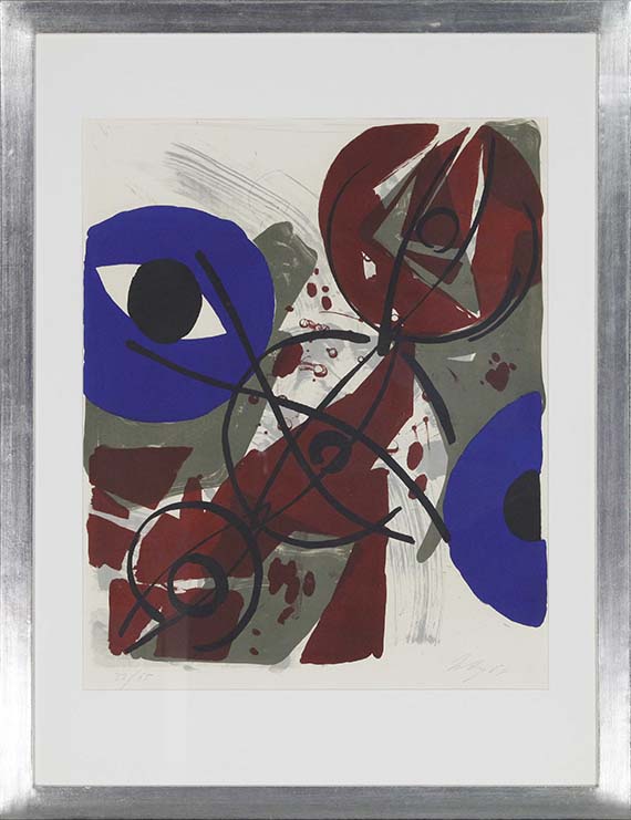 Ernst Wilhelm Nay - Dominant Blau - Frame image
